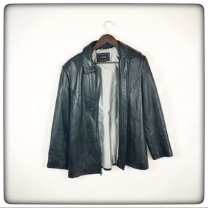 Guess Women’s Large Leather Jacket Black